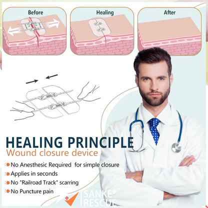 Zipper Band-aid Painless Wound Closure Device Suture-free Wound Dressing Patches Zip Suture Reducer Band Aid
