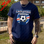 Men's T-Shirt with A Cape Verde 2026 Football Theme Printing Pattern Tshirt Cotton Short-Sleeve Summer Tops Celebration Outfit