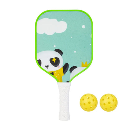 Kids Pickleball Paddles Cute with Small Grip Lightweight Pickleball Rackets Honeycomb Core Fiberglass Set for Children