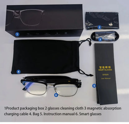 For Xiaomi E13 Smart Glasses:Blue Light Filtering Polarized Sunglass Lenses Audio Built-in Mic & Speakers Touch Voice Assistant