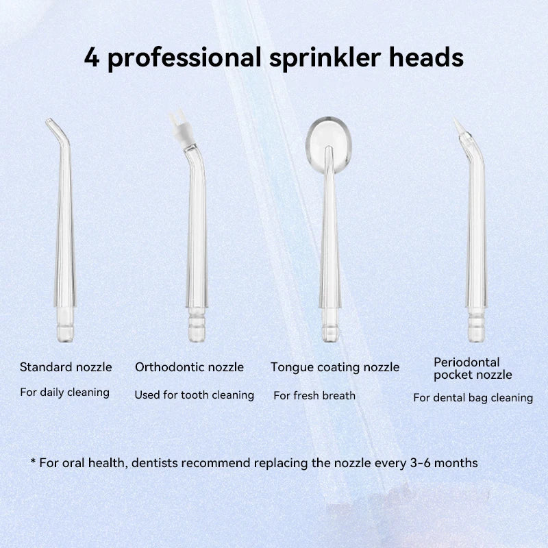 Xiaomi Portable Electric Dental Water Flosser Oral Irrigator Dental Bed Sprinkler Jet Toothpick 4 Nozzle Mouth Washing Machine