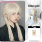 Mullet Head Wig Short Synthetic Straight golden black Fluffy Natural Wolf Tail Hair Men and Women Wig for Daily Party Cosplay