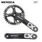 MEROCA Bicycle Crank Chainwheel 104BCD Bike Crankset Aluminum Alloy with Bottom Square Hole 170mm Crank 32/34/36/38/40/42T Plate