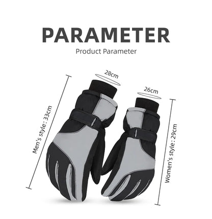 PHMAX Winter Ski Gloves Men Women Gloves Touch Cold Snowboard Motorcycle Cycle Gloves Outdoor Sports Warm Thermal Fleece Running