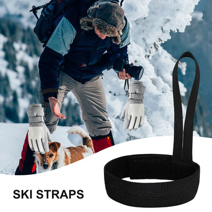 4pcs Skiing Sport Glove Safety Strap Elastic Wrist Leash Glove Strap For Ski Snowboarding Outdoor Mountaineering Accessories