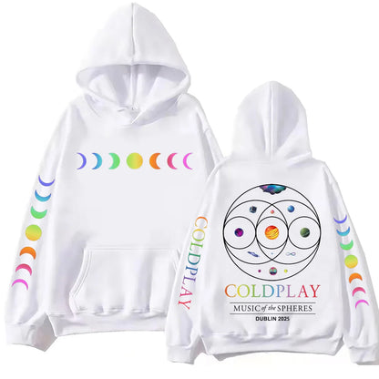 Cold-play 2025 Music of the Spheres World Tour Hoodie Harajuku Hip Hop Pullover Tops Sweatshirt Gift
