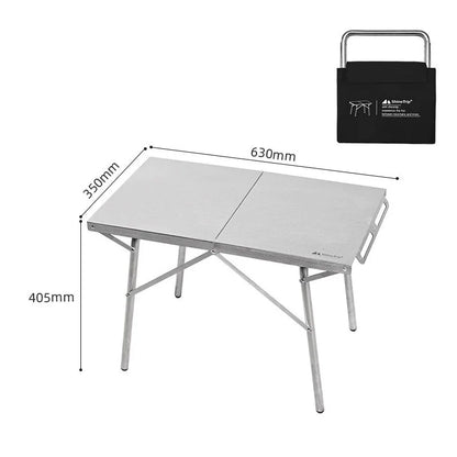 ShineTrip Camping Portable Stainless Steel Folding Table BBQ Heat Resistant Table Outdoor Honeycomb Tabletop Incinerator