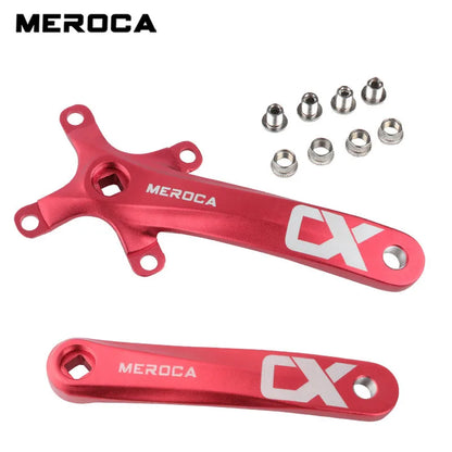 MEROCA Bicycle Crank Chainwheel 104BCD Bike Crankset Aluminum Alloy with Bottom Square Hole 170mm Crank 32/34/36/38/40/42T Plate