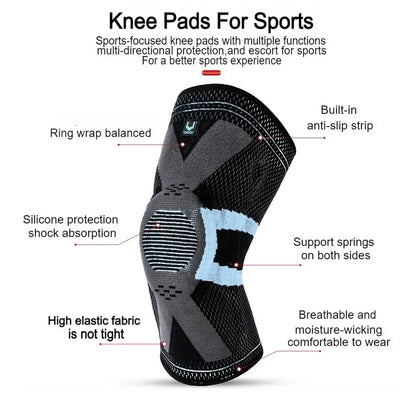 1 piece of compression knee pad, suitable for protecting men and women while running, knee support compression sleeve, sports an
