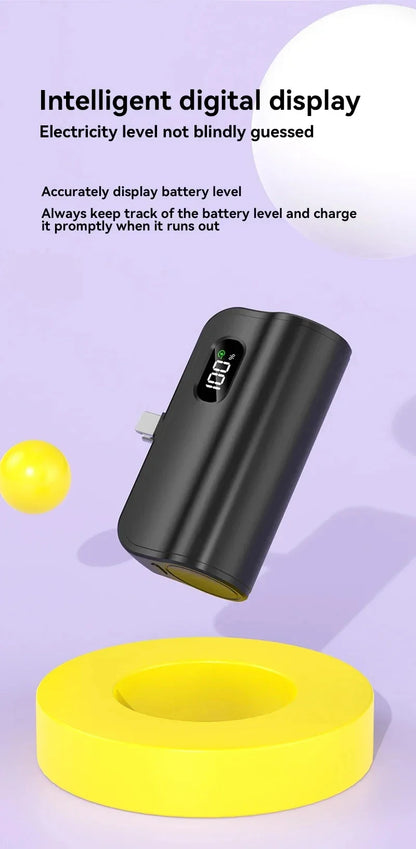 Xiaomi Mini Power Bank 50000mAh 2-in-1 Large Capacity LED Digital Display Portable Fast Charging External Battery For IPhone New