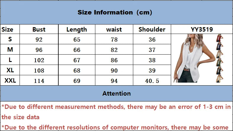 2023 Autumn New Style Sleeveless Solid Color Suit Collar Loose Cardigan Women's Wear