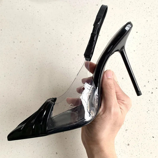 Star style Pleat design Women Pumps Elegant Stiletto High heels Office Lady Shoe Fashion Summer Slingbacks Female Business Shoes