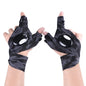 1 Pair Outdoor Fishing Magic Strap Fingerless Gloves Night Light Waterproof Fishing Gloves with LED Flashlight Rescue Tools