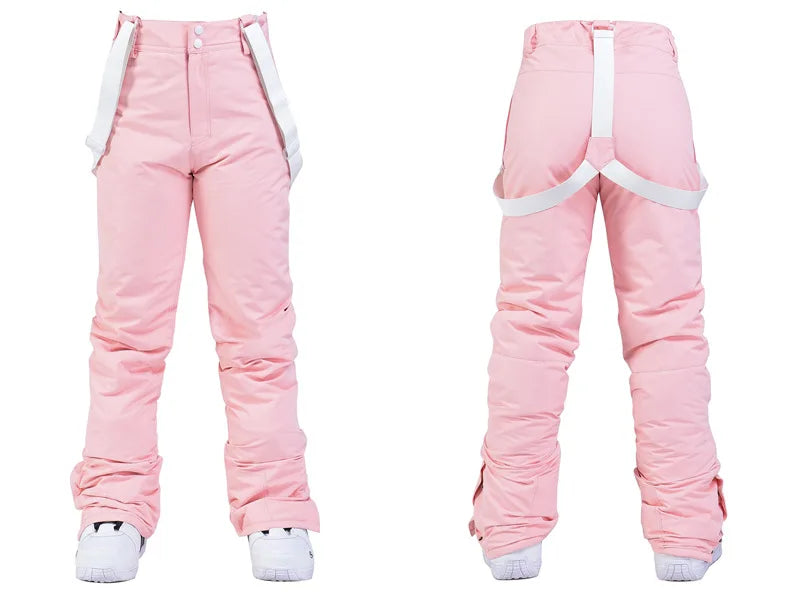New Fashion Letter Women Ski Suit Winter Windproof Waterproof Snowboarding Jacket and Pants Snow Walking Clothes Female Snowsuit