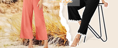 Bohemian Leaf Print Holiday Pants Set Round Neck Elegant Temperament Summer Sleeveless Top And Pants Hawaii Vacation Womenswear