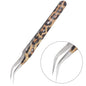 Leopard Eyelash Tweezers Stainless Steel High Quality Lash Tweezer For Lashes Extension Anti-Static 3D Accurate Clip Makeup Tool