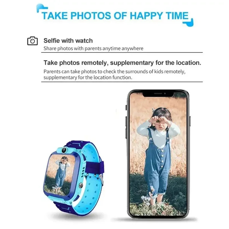 VIVO Kids Smart Watch SOS Antil-lost GPS Location Camera Sim Card Call Waterproof Smart Watch For Android Ios Kids Gift 2025 New
