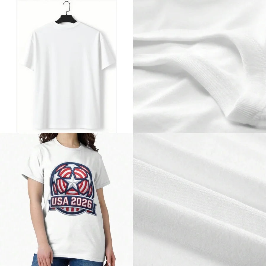 【New style】USA 2026 World Cup T-Shirt Star Spangled Soccer American Host Fan Tee Classic T-Shirt