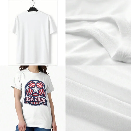 【New style】USA 2026 World Cup T-Shirt Star Spangled Soccer American Host Fan Tee Classic T-Shirt