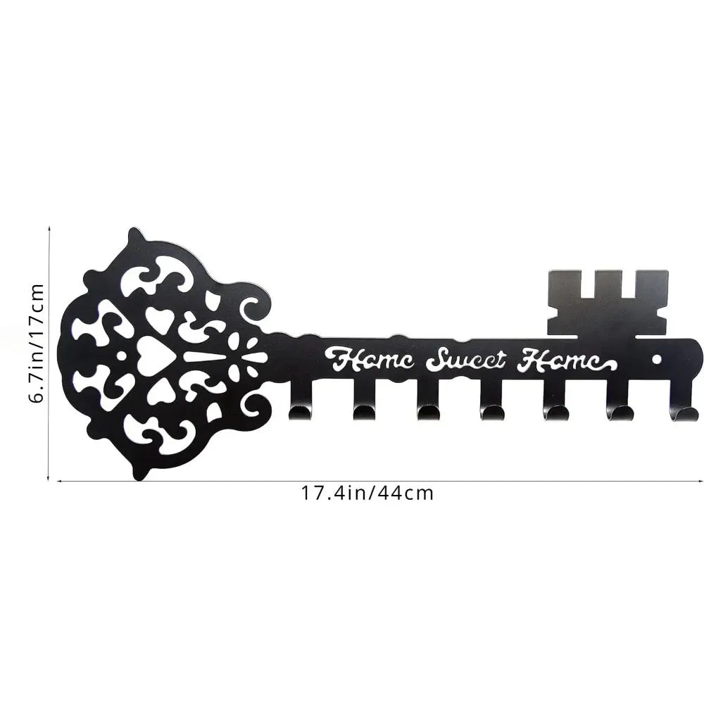 Key Holder Wall Stylish Metal Key Holder Wall: Mounted Adhesive Hanger and Organizer for All Your Essentials Wall Hooks