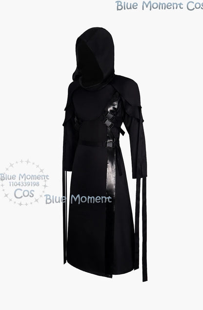 The Ghost Face Game Dead by Daylight Cosplay Disfraz mujer Black Costume Gothic Man Suit Full Set Halloween Carnival Customized