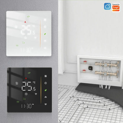 MOES Thermostat WiFi Wireless Room Temperature Controller of Water/Electric Floor Heating Gas Boiler Humidity Tuya Alexa Google