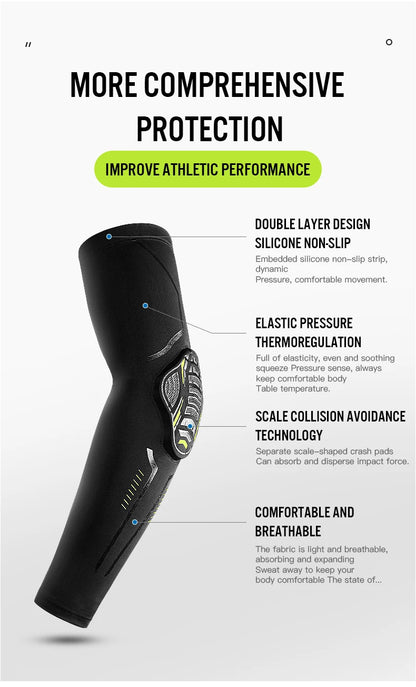1 PCS Elastic Basketball Elbow and Arm Protectors Fitness Running and Cycling Sports Shock-absorbing Honeycomb Elbow Protectors