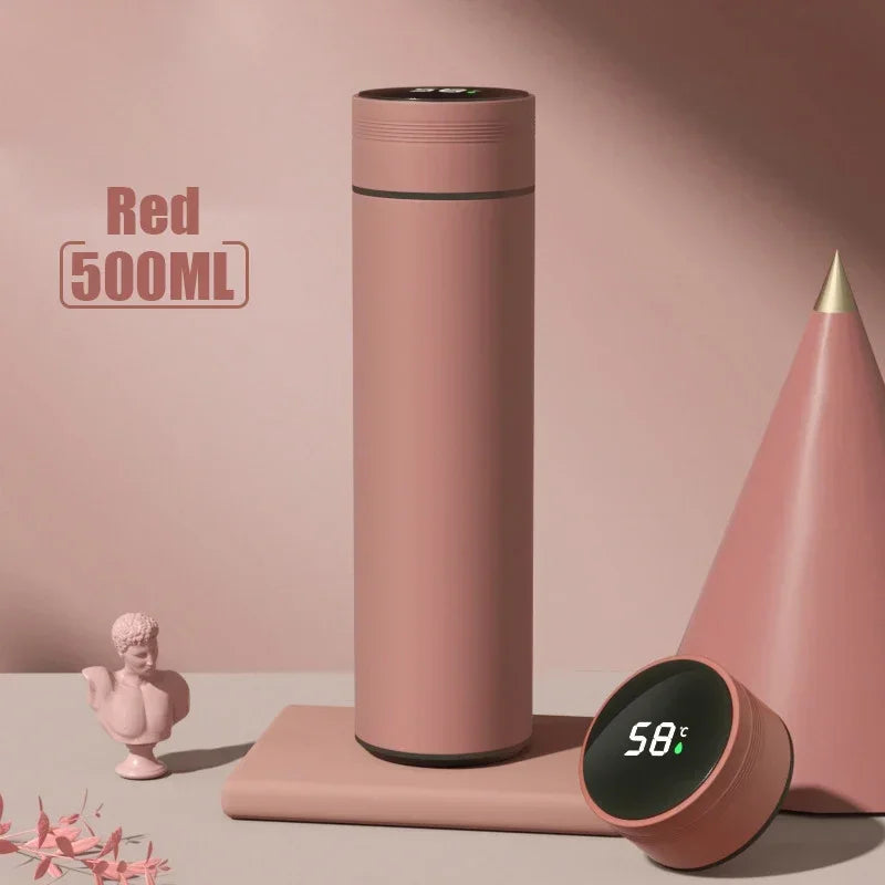 510ml Thermos Coffee Mug Stainless Steel Coffee Cup Temperature Display Vacuum Flask Thermal Tumbler Insulated Cup Water Bottle