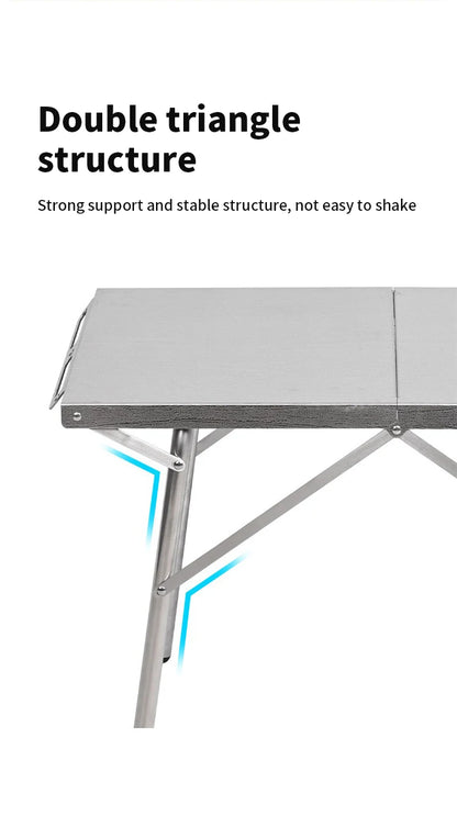ShineTrip Camping Portable Stainless Steel Folding Table BBQ Heat Resistant Table Outdoor Honeycomb Tabletop Incinerator