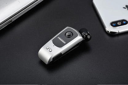 Fineblue F920 Wireless Retractable Portable Mini Bluetooth Headset Calls Remind Vibration Wear Clip Sports Running Earphone