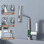 Waterfall Temperature Digital Display Basin Faucet Lift Up Down Stream Sprayer Hot Cold Water Sink Mixer Wash Tap For Bathroom