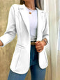 Elegant Corset Suit Blazer Top for Women Collar Open Front Jacket Coat