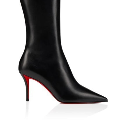 European and American women's high-quality fashionable temperament pointed stage walking shoes sexy leopard print nightclub boots