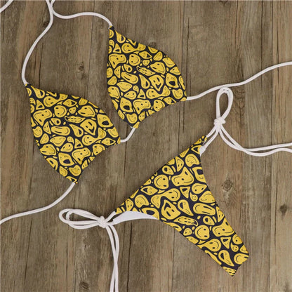 Women Swimwear Skull Printed Swimsuit Biquini Feminino Para Praia 2024 Bikini Set Beach Two Piece Swimwear New Padded Swimsuit