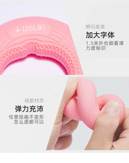 Silicone Hand Grip Strengthener 20-80LB Gripping Ring Finger Trainer Carpal Expander Muscle Finger Stretcher Relieve Wrist Pain