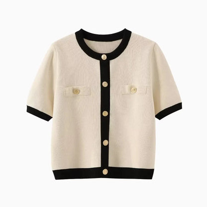 TRAFZA Autumn Fashion Women Sweater Coats Solid O-Neck Long Sleeves Pockets Buttons Single Breasted Female Casual Knitted Coat