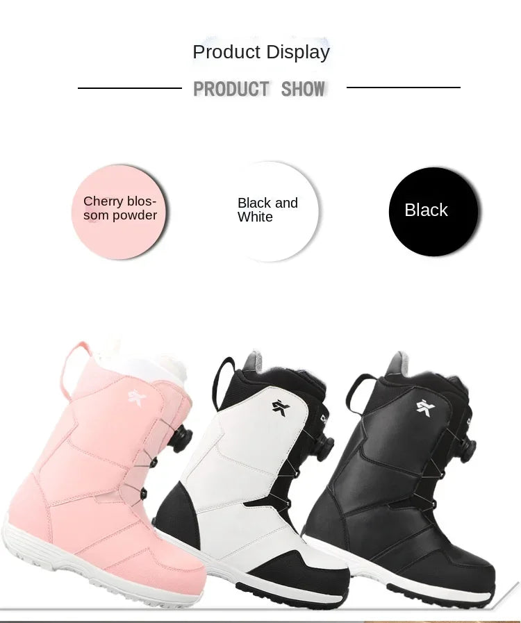 2025 Ski Snowboarding Shoes Man Snow Boots Warm Anti Boots Women Wire Buckle Models Fast Wear Skiing Shoes Men Winter Equipment