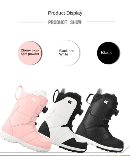 2025 Ski Snowboarding Shoes Man Snow Boots Warm Anti Boots Women Wire Buckle Models Fast Wear Skiing Shoes Men Winter Equipment