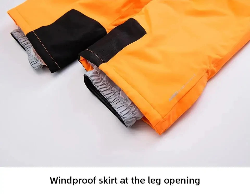 New High Quality Men Women Winter Thick Warm Skiing Pants Windproof Waterproof Breathable Suspender Trousers Snowboard Pants