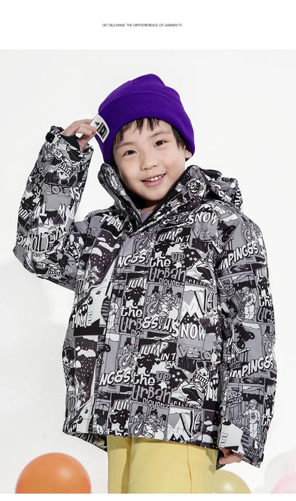 VECTOR Ski Professional Children's Ski Jacket Warm Waterproof Boys Girls Outdoor Skiing Snowboarding Winter Ski Kids