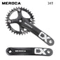 MEROCA Bicycle Crank Chainwheel 104BCD Bike Crankset Aluminum Alloy with Bottom Square Hole 170mm Crank 32/34/36/38/40/42T Plate