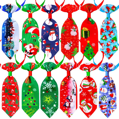 10pcs Dog Tie For Christmas For Dogs Pets  Bowties Neckties Christmas Dog Grooming Pet Accessories For Small Dogs