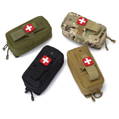 50611s 10pcs IFAK Tactical Molle Pouch Survival First Aid Kit for Emergency Rescue Outdoor Camping Hiking Sports Portable