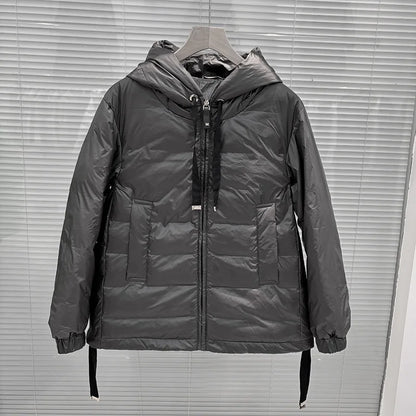 Schinteon Women's 90% White Duck down Jacket Casual Loose Oversize Autumn Winter Outwear with Hood Top Quality Coat 2025 New
