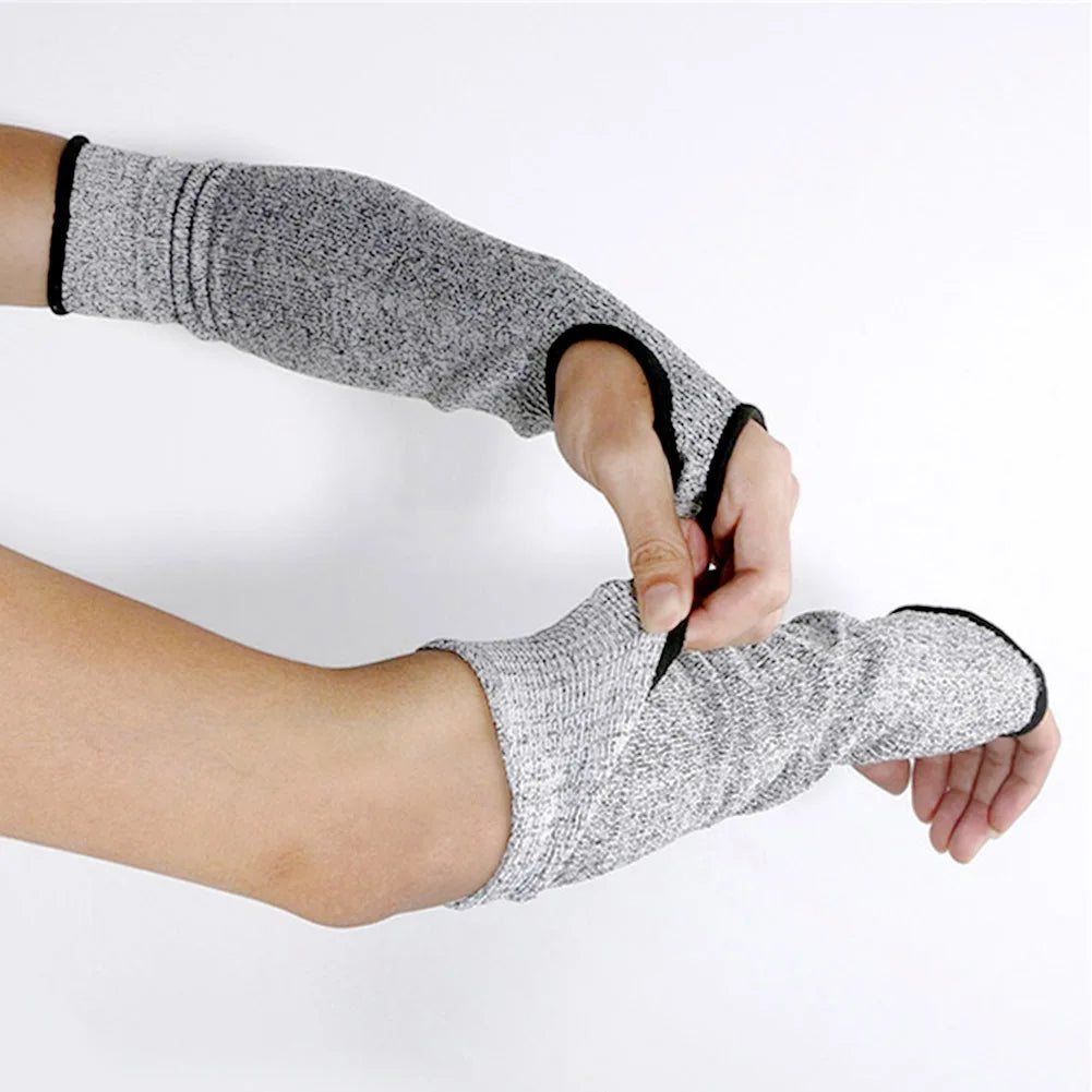 Cut Resistant Level 5 HPPE Construction Automobile Glass Work Arm Sleeve Safety Glove Anti-Puncture Arm Protection Sleeve
