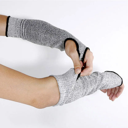 Cut Resistant Level 5 HPPE Construction Automobile Glass Work Arm Sleeve Safety Glove Anti-Puncture Arm Protection Sleeve