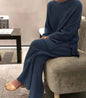 Women's Knit Lounge Sets Sweater Home Street Daily Basic Pure Simple Soft Sport Sweater Pant Fall Winter Round Neck Long Sleeve