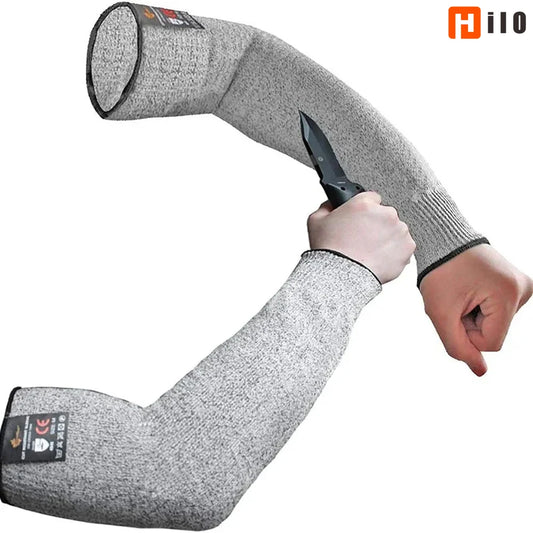 Hilo 1Pc Level 5 HPPE Safety Working Arm Wrist Cover Outdoor Anti-cutting and Anti-piercing Wrist Cover Woodworking Arm Cover