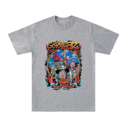 THE MOUNTAIN TOUR 2026 T Shirts Gorillazs Football World Cup Fashion High Street Streetwear Summer Unisex Pure Cotton Loose Tees