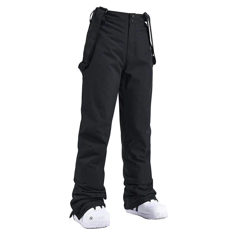 Cheap Women's and Men's Ice Snow Pants Outdoor Snowboarding Clothing Strap Trousers Skiing Suit Wear 10K Waterproof
